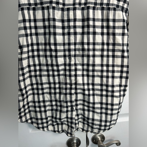 Madewell Courier Button Back Blouse Double Faced Plaid Womens Small - Picture 7 of 7